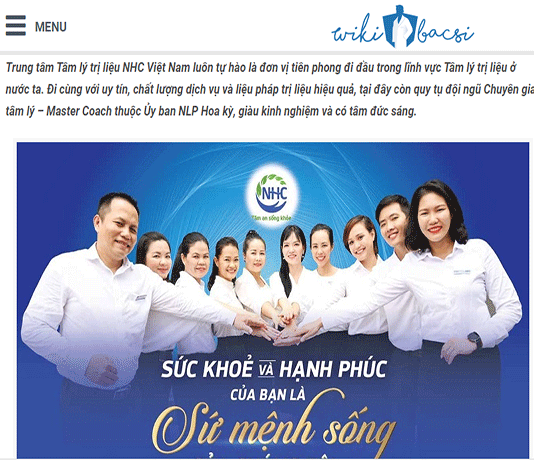 [Wikibacsi] Trung tâm Tâm lý NHC Việt Nam – Đội ngũ chuyên gia uy tín tại Việt Nam