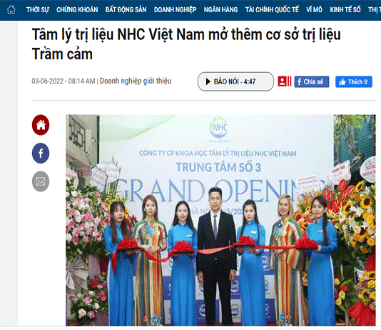 [CafeF] Tâm lý và Phát triển Con người NHC Việt Nam mở thêm cơ sở hỗ trợ giải quyết vấn đề Trầm cảm