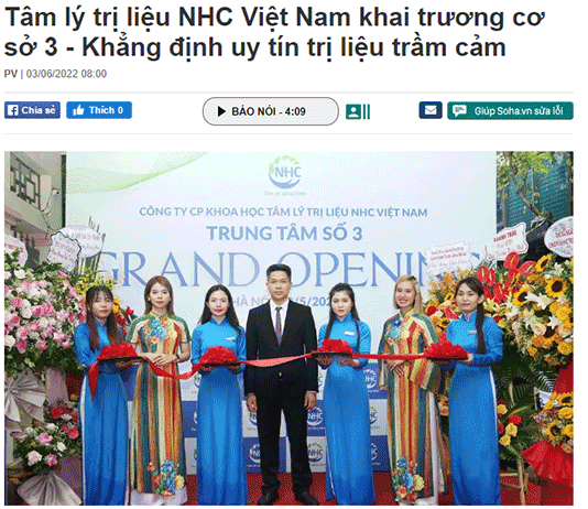 [Soha] Tâm lý và Phát triển Con người NHC Việt Nam khai trương cơ sở 3 - Khẳng định uy tín hỗ trợ gỡ rối trầm cảm