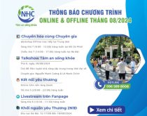 Trung tâm Tâm lý và Phát triển Con người NHC Việt Nam thông báo các chương tháng 8 năm 2024